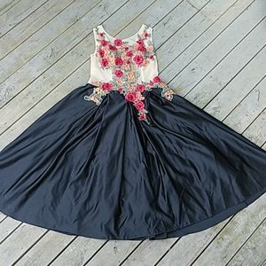 Embroidered Flower Gown